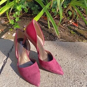 Bandolino Grenow Pointed Toe D'Orsay Pumps Burgundy